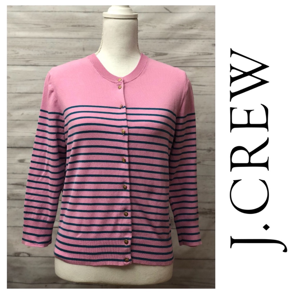 [ J. Crew ] Nautical Stripe Jackie Cardigan